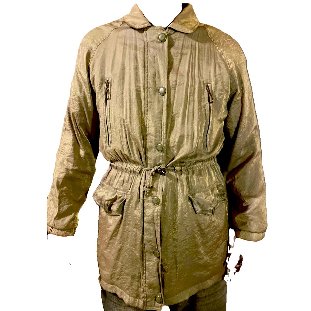 East West green-gold windbreaker jacket